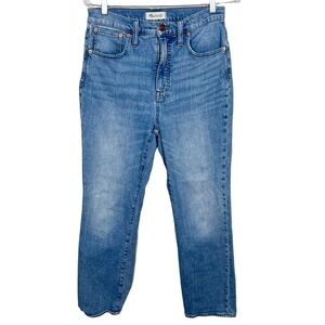 Madewell Slim Demi-Boot High Waist Light Wash Denim Jeans Womens Size 27